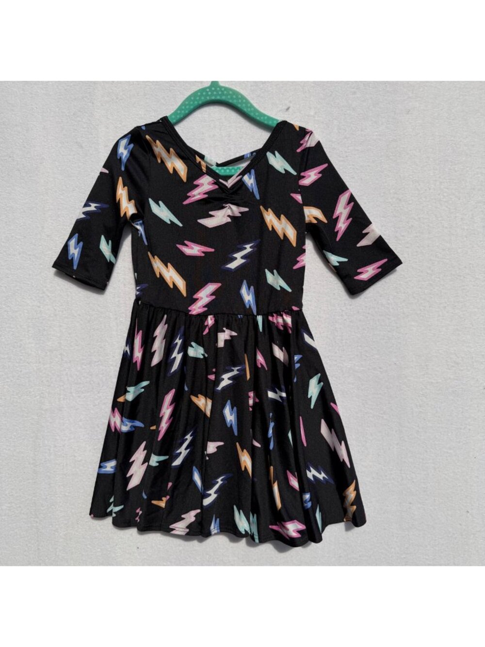 Dotdotsmile Dress Size 3/4 Multi Color Lighting Bolts New Without Tags